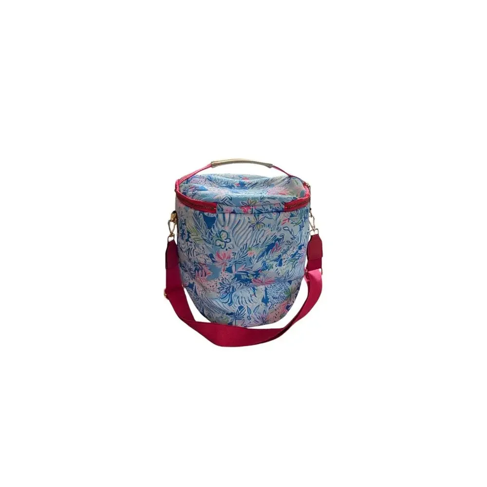 Lilly Pulitzer Blue Floral Insulated Lunch Bag / Cooler Tote